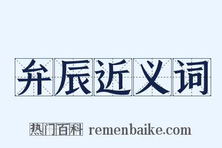 弁辰近义词是什么意思的图片